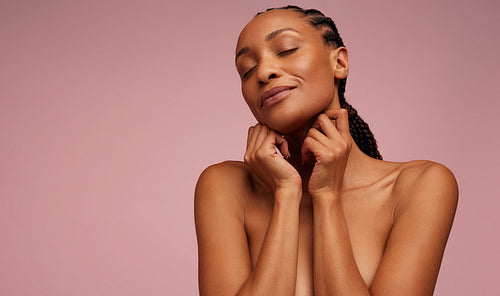 Woman with beautiful and healthy skin