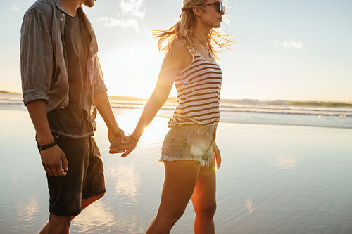 Couple on summer vacation at the beach