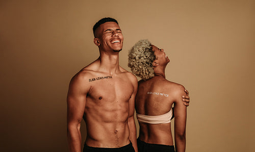 Portrait of smiling african american couple