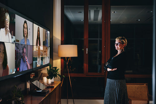 International team doing conference call