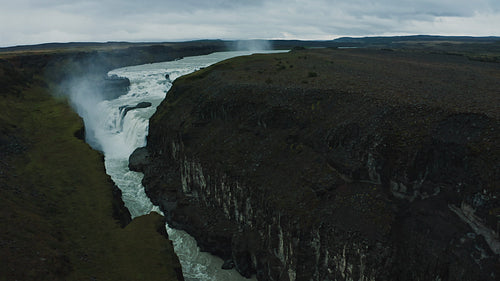 Iconic Gullfoss waterfall in Iceland