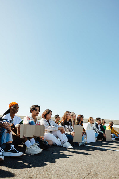 Peaceful protesters gather to demand change