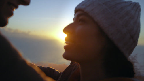 Couple in love enjoying on holidays