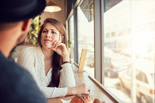 Young couple at coffee shop