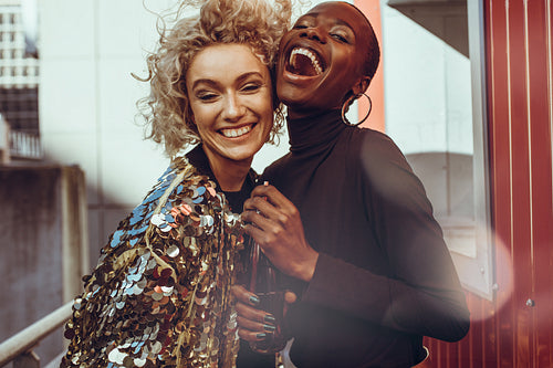 Female friends enjoying their weekend with fun