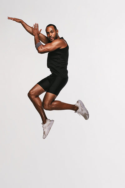 Basket ball athlete doing fitness exercise