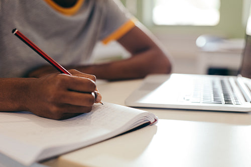 Female student in classroom lecture