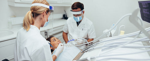 Dental procedure at clinic