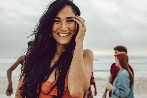 Attractive woman at the beach
