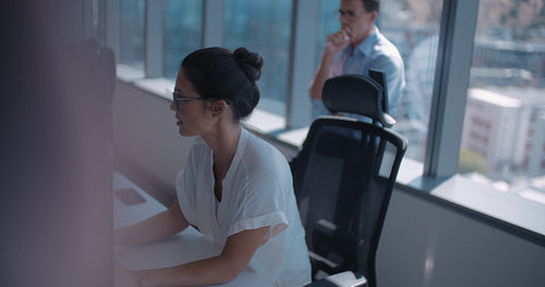 Colleagues working together on a project