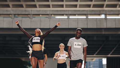 Female marathon race winner