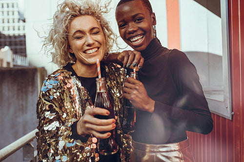 Friends having a great time on weekend.