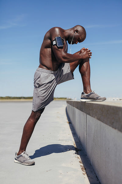 Young man relaxing his muscles