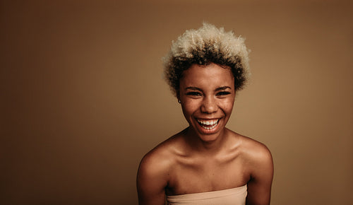 Close up of african american woman