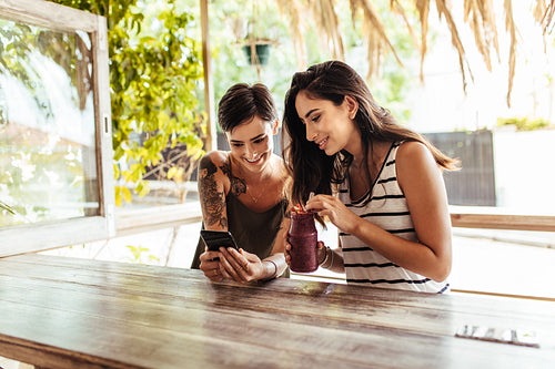Women sitting at a restaurant