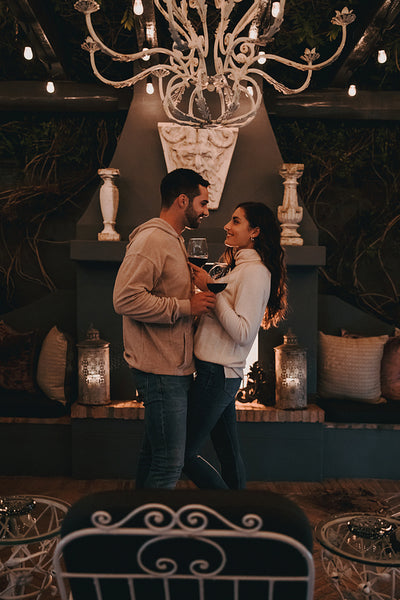 Romantic young couple on a honeymoon