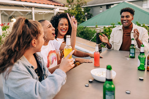 Having cold beers and a good time