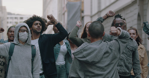 Group of activists protesting