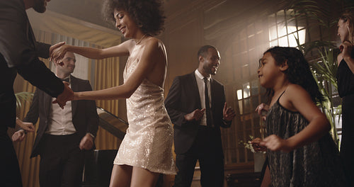 Rich people dancing at gala night