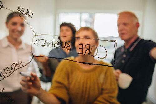 Colleagues planning project