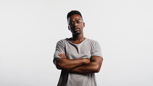 African male with his arms crossed