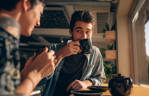 Couple at a coffee shop