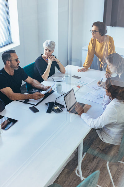 Business team having a brainstorming meeting