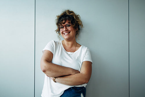 Portrait of a happy businesswoman