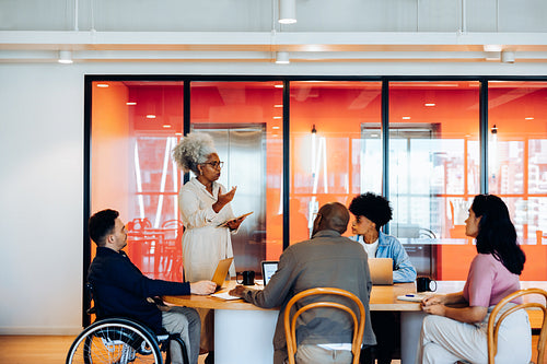 Business meeting in a modern office