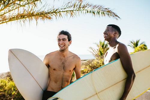 Multi-ethnic friends on a holiday