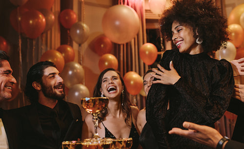 People dancing at new years eve