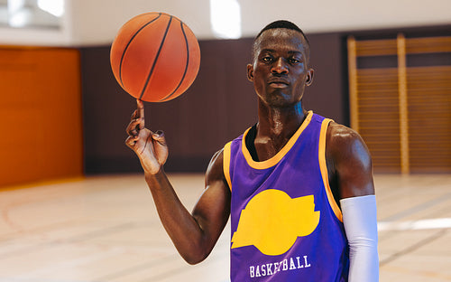 Control and confidence: Basketball player shows off skills