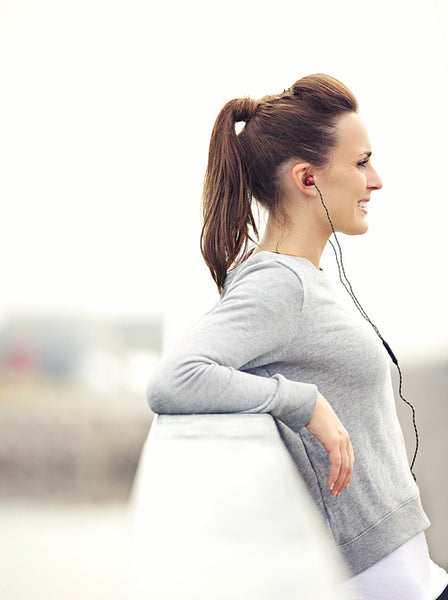 Attractive Female Runner Relaxing