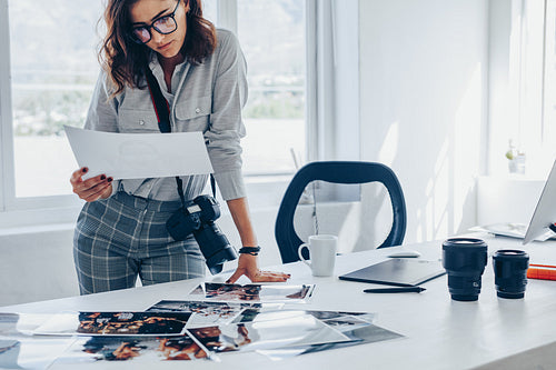 Artist doing art production