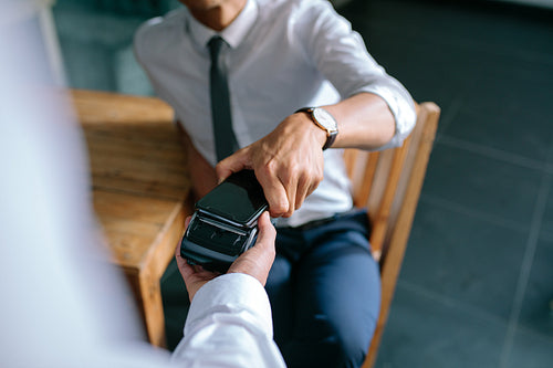 Doing bill payment through smartphone using NFC technology