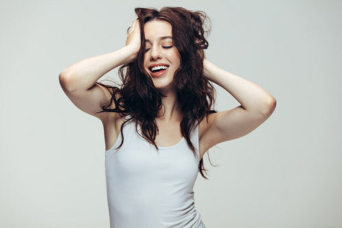 Woman enjoying the moment