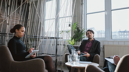 Young people in business meeting