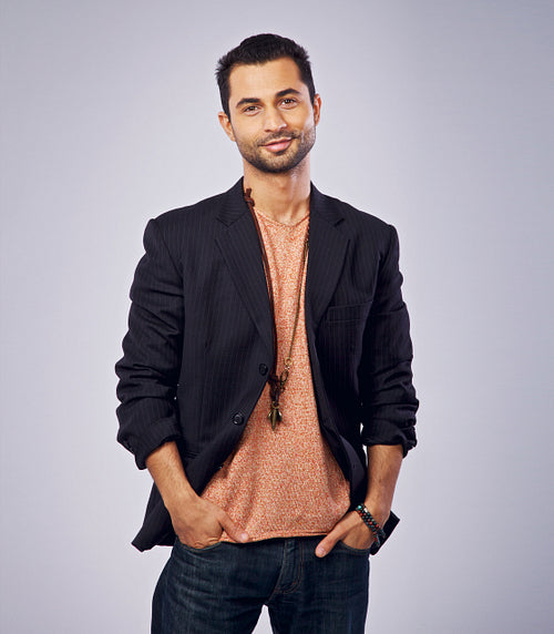 Confident Guy Smiling and Looking at You