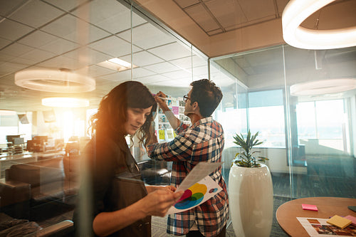 Two creative professionals working on new project