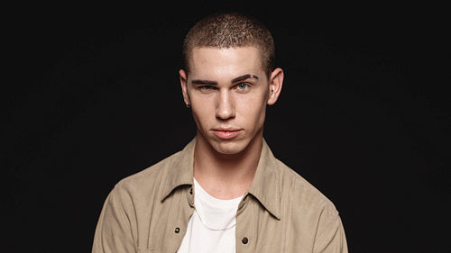 Portrait of caucasian man