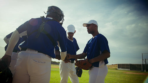 Baseball players prepare for an intense game