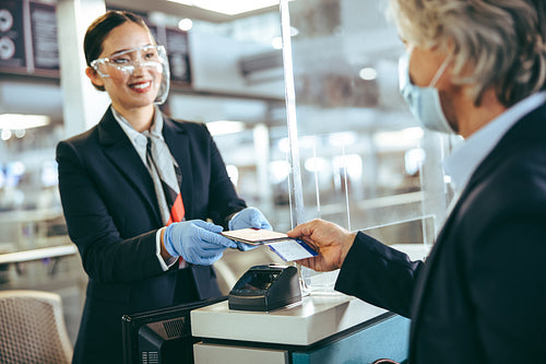 Airline check in of passenger post pandemic