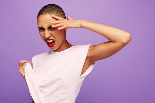 Portrait of a stunning female model