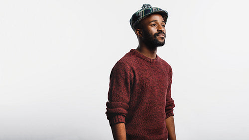 Portrait of man in cap