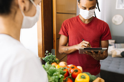 Home delivery during the coronavirus pandemic