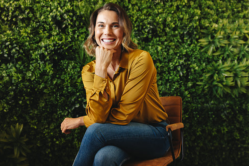 Chairwoman of sustainability: Professional woman leading a green business initiative