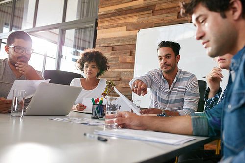 New project progress discussion in boardroom