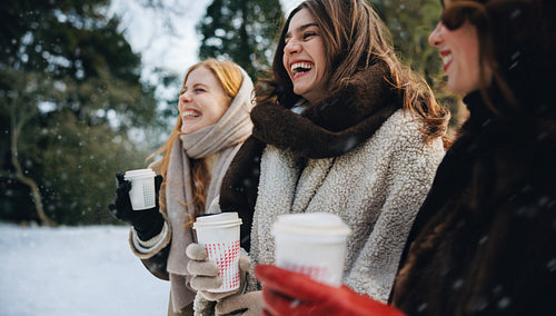 Snowy friendship brings women together with hot chocolate