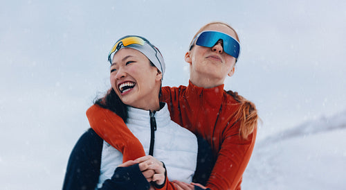 Winter training brings women together for a playful snowy workout