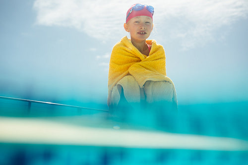 Girl wrapped in towel 